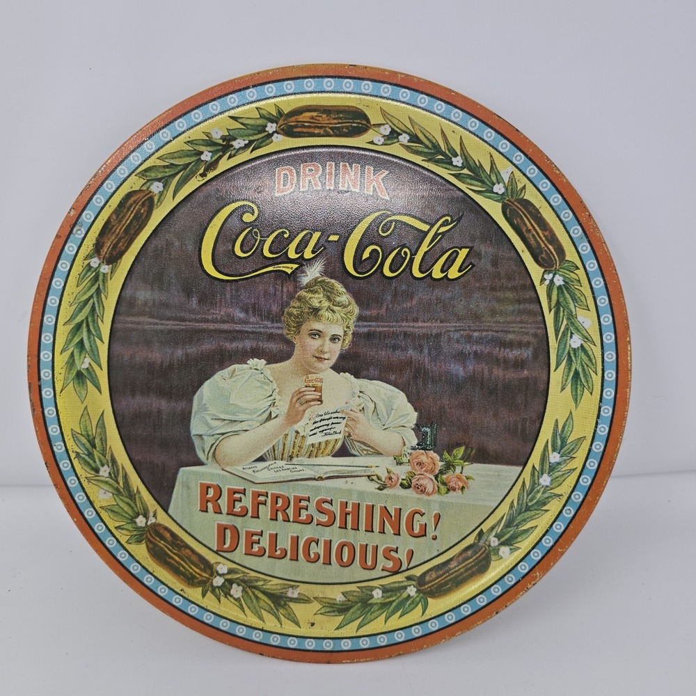Coca Cola Round Tin Serving‎ Tray 1976 Coke 75th Anniversary 12" Vintage